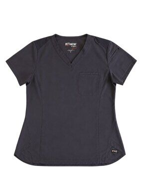 Grey's Anatomy Spandex Stretch 1-Pocket Scrub Top Gray Women's Medium